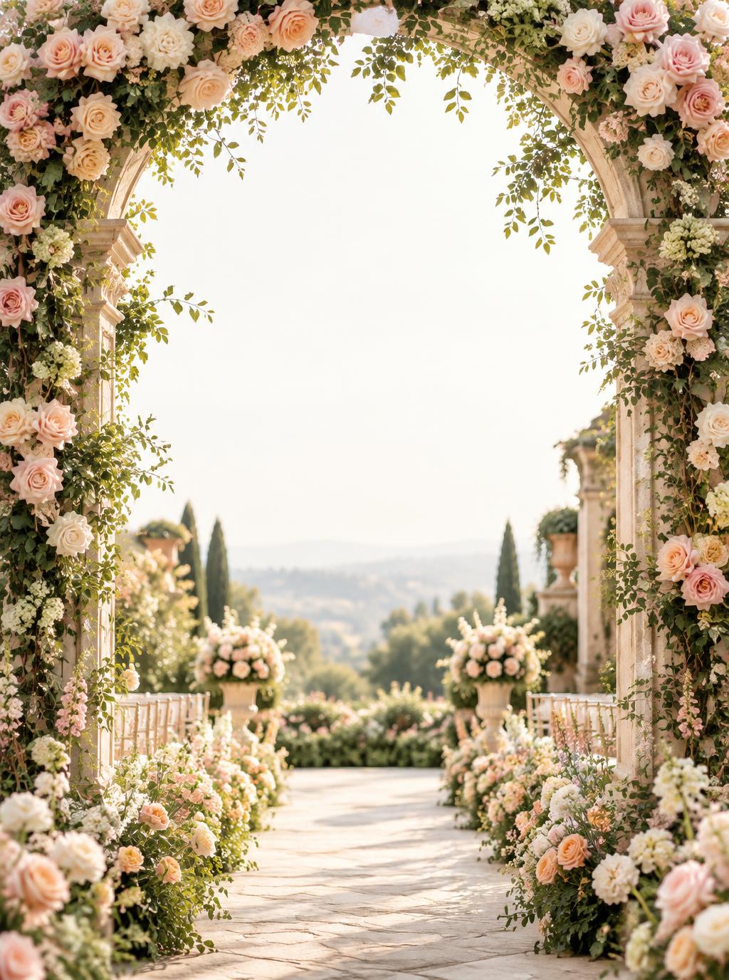 Blush Garden invitation artwork